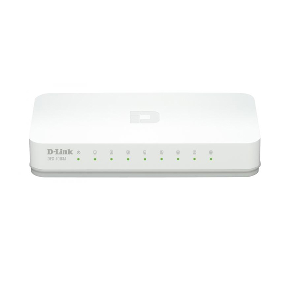 D-LINK - SWITCH 10 / 100 / 8 PUERTOS NO ADMINISTRABLE (DES-1008A)
