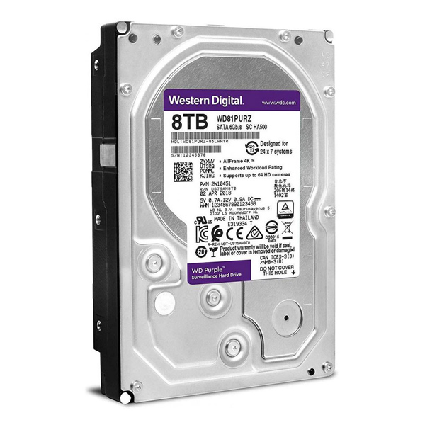 WESTERN DIGITAL - PURPLE WD82PURZ  8TB 7200RPM 256MB SURVEILLANCE (WD82PURZ)
