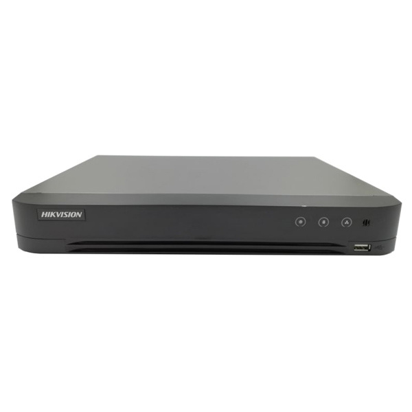 HIKVISION - TURBO HD DVR 8 CANALES VIDEO 4 ENTRADAS DE AUDIO 12VDC 315X242X45MM (IDS-7208HUHI-M1SSTD)