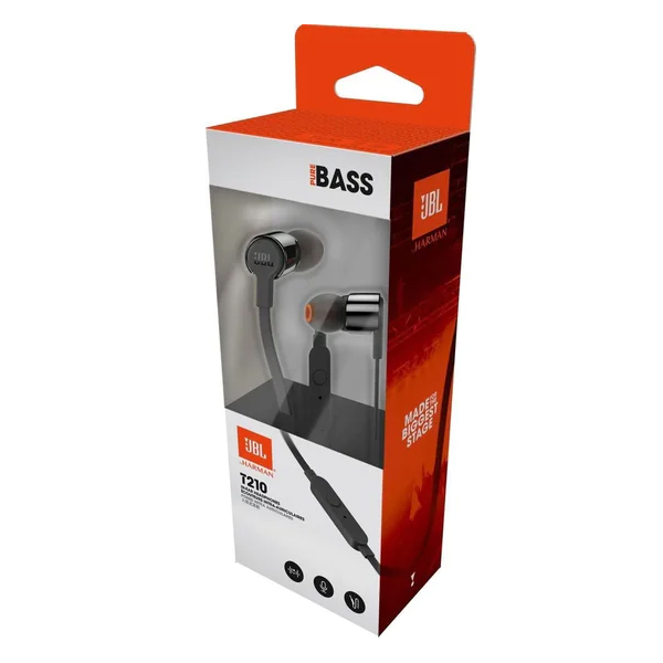 JBL T210 - AURICULARES INTERNOS CON MICROFONO - EN OREJA (JBLT210BLK)