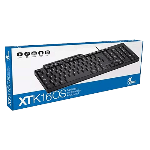 XTECH - TECLADO USB MULTIMEDIA NEGRO ESPANOL (XTK-160S)
