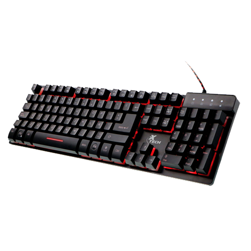 XTECH - TECLADO GAMER REVENGER USB ILUMINACION TRICOLOR (XTK-520S)