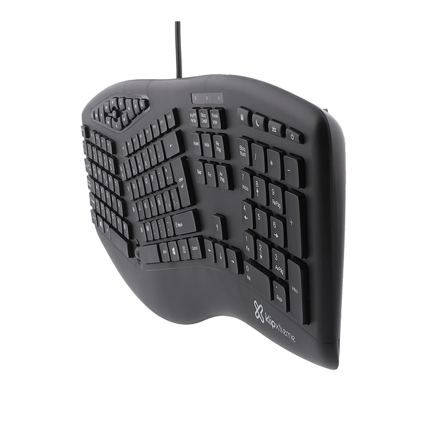 KLIP XTREME - TECLADO ERGONOMICO USB CON RUEDA DE DESPLAZAMIENTO (KBK-250)