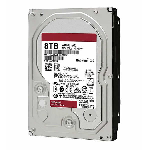 WESTERN DIGITAL - RED WD80EFAX 8TB 5400RPM 256MB SURVEILLANCE (WD80EFAX)