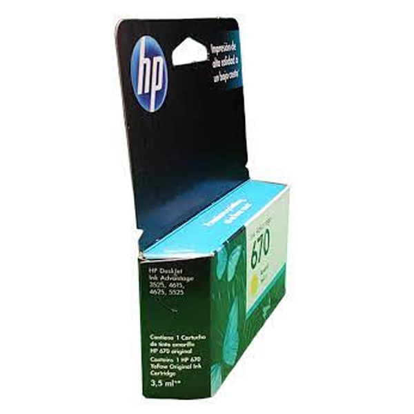 HP - TINTA HP 670 CZ116AL YELLOW (CZ116AL)
