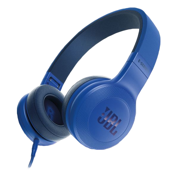 JBL - E35 HEADPHONES WITH MIC - ON-EAR - WIRED - BLUE (JBLE35BLU)