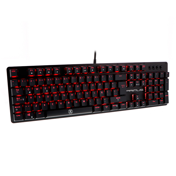 PRIMUS GAMING - TECLADO MECANICO BALLISTA100T LUZ ROJA 70MM CLICK (PKS-101S)