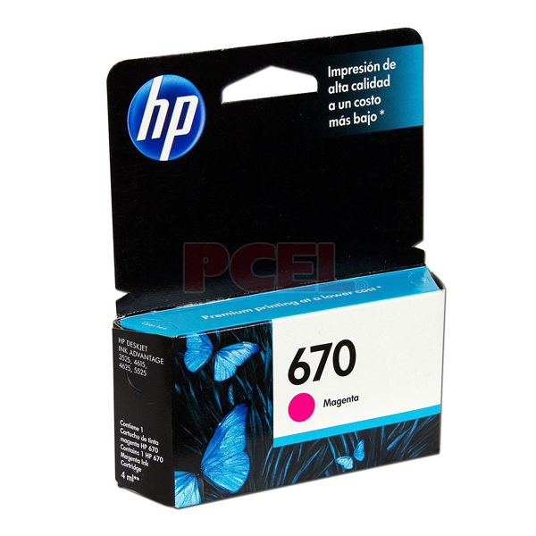 HP - TINTA MAGENTA 670 INK CARTRIDGE (CZ115AL)