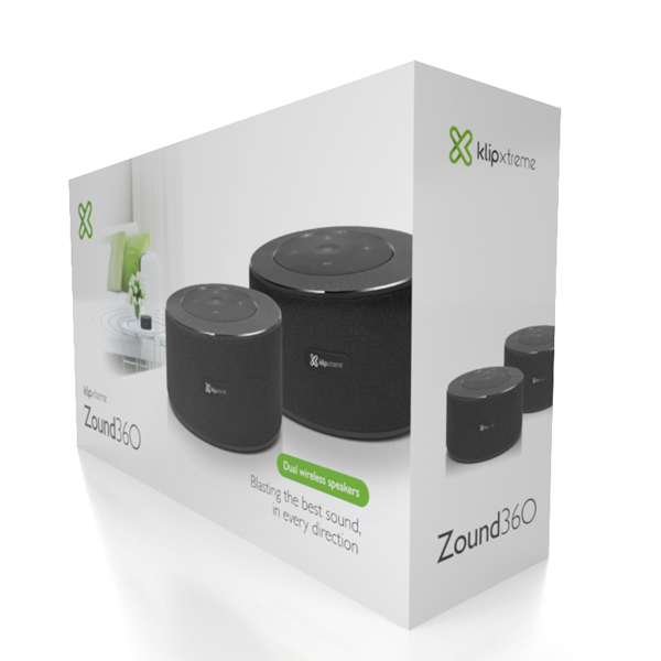 KLIP XTREME - KLIPX DOS PARLANTES BLUETOOTH STEREO CONEXION TWS NEGRO  (KWS-015 )