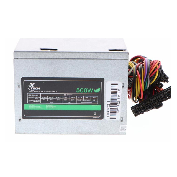  XTECH - POWER SUPPLY - INTERNAL - 500 WATT - XTECH ATX POWER SUPPLY 500W (20+4PIN) W/2 SATA (PSU-230W) 