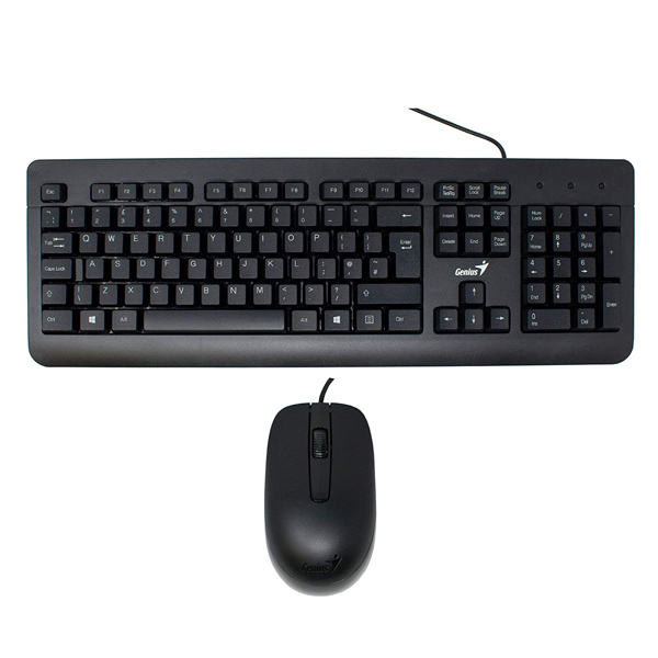 GENIUS - KIT DE TECLADO Y MOUSE KM-160 ALAMBRICO USB ESPANOL (31330001414)