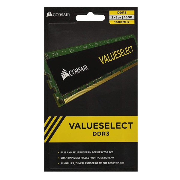 CORSAIR MEMORIA VALUE SELECT 16GB DDR3 1.5V DIMM 240-PIN 1600 MHZ (CMV16GX3M2A1600C11)