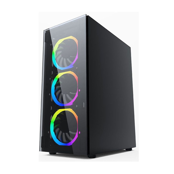 PCTRONIX - MORPHEUS GABINETE JX188-10 GAMER 3 FAN FRONTAL RGB ATX 1 FT (JX188-10)