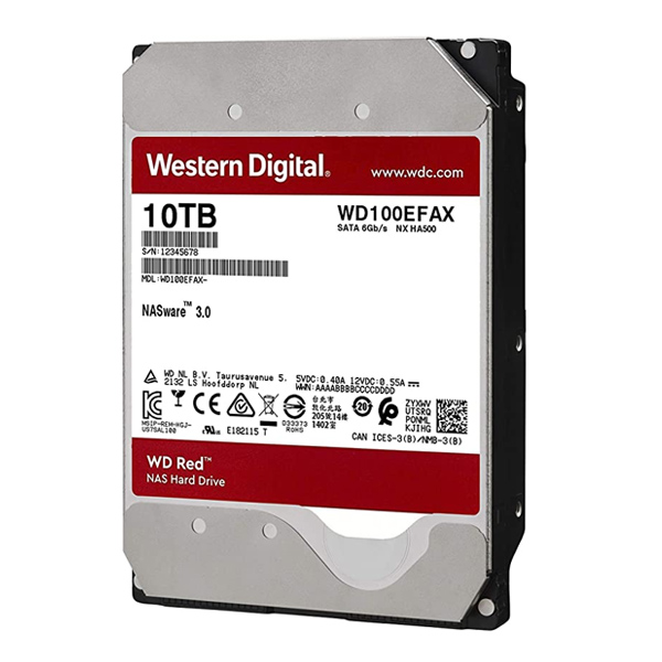 WESTERN DIGITAL - DISCO RED WD100EFAX 10TB SATA3 256MB 7200RPM (WD100EFAX)