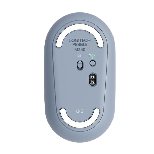 LOGITECH - PEBBLE M350 MOUSE INALAMBRICO COLOR AZUL GRIS (910-005773)