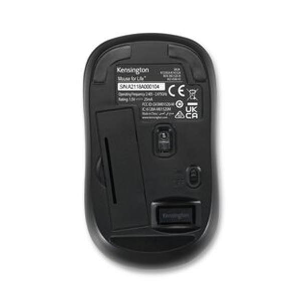 KENSINGTON - MOUSE FOR LIFE NEGRO INALAMBRICO 3 BOTONES (27105-K72392)