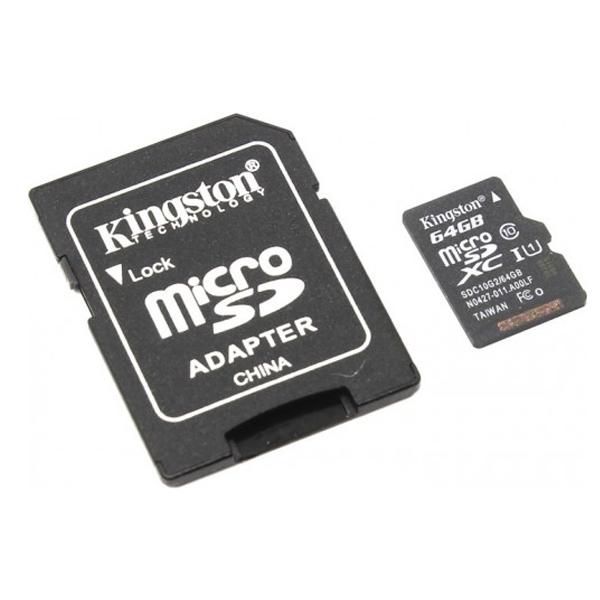 KINGSTON - MICRO SDXC 64GB CLASE 10 (SDC10G2/64GB)