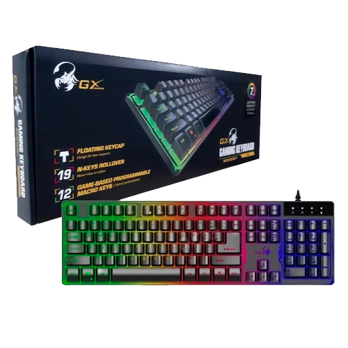 GENIUS - TECLADO GAMING SKORPION K8 COLOR NEGRO CON LUZ (31310001401)