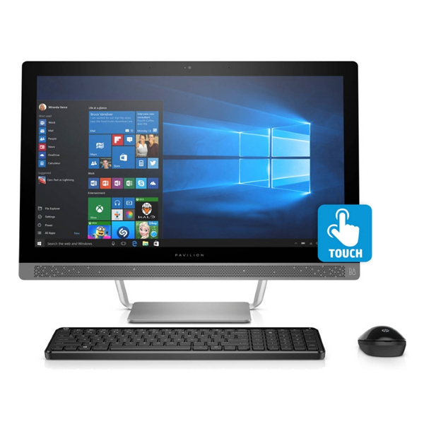HP AIO 24-B208LA AMD A9-9410 6GB/1TB DVD 23.8 R5 SILVER W10 HOME (X6A20AA#AKH)