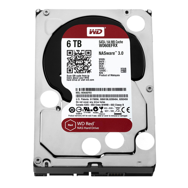 WESTERN DIGITAL - DISCO DURO / SATA / 6TB / 3.5â€ / RED / WD60EFRX-68MYMN1 (WD60EFRX)