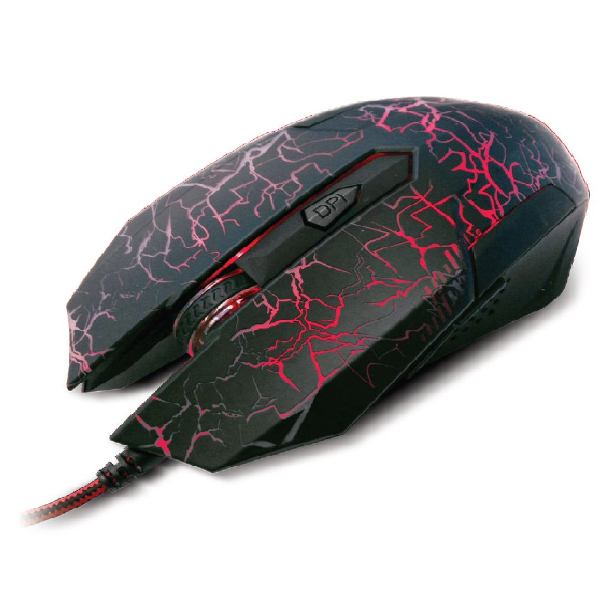 XTECH - MOUSE GAMING 2500DPI 6 BOTONES NEGRO / ROJO (XTM-510)