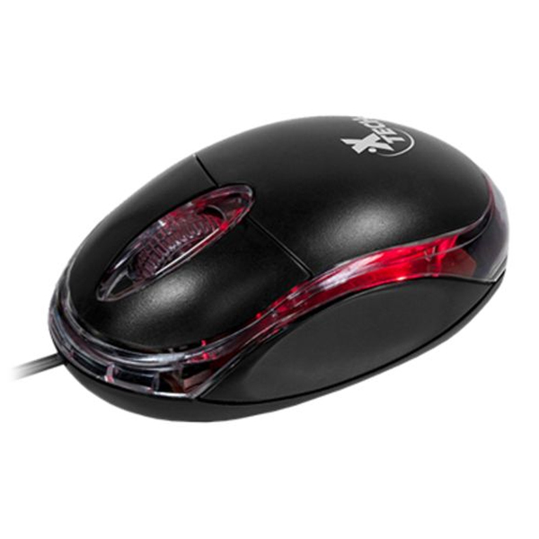 XTECH - MOUSE OPTICO 3 BOTONES USB NEGRO-ROJO (XTM-195)